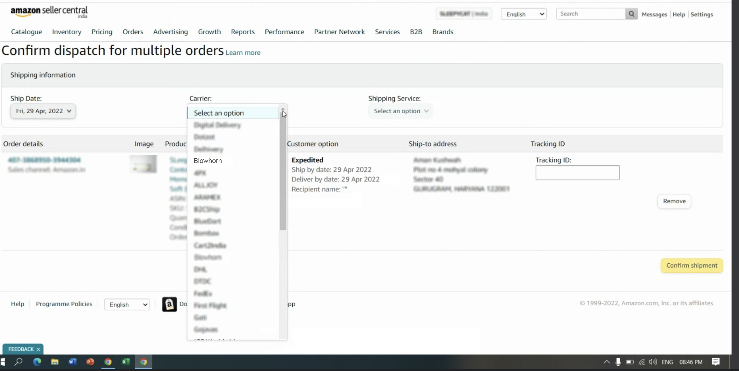 Choose Blowhorn For Same Day Delivery On Amazon StepByStep Guide blowhorn